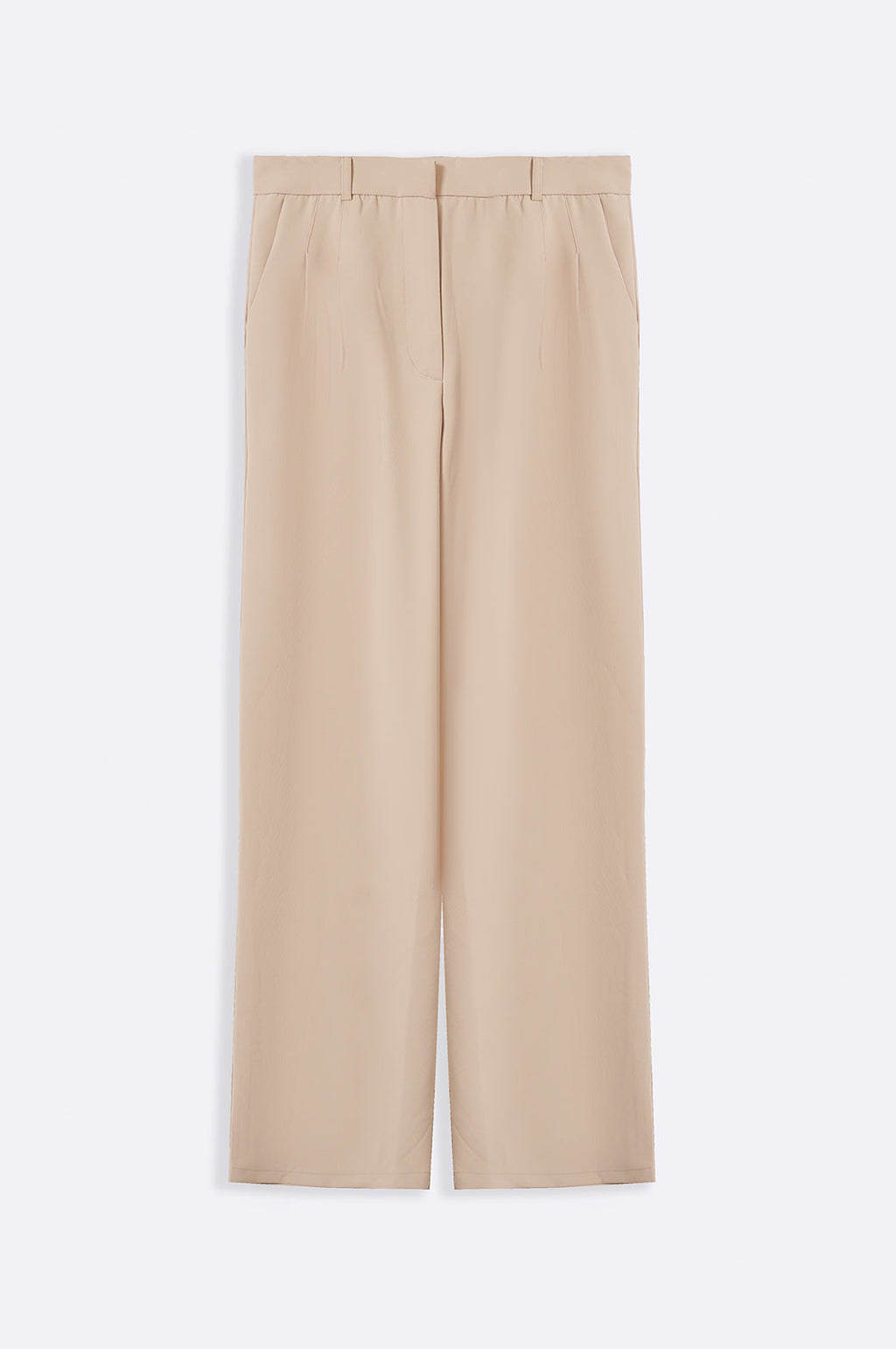 BEIGE LONG FORMAL STRAIGHT TROUSERS