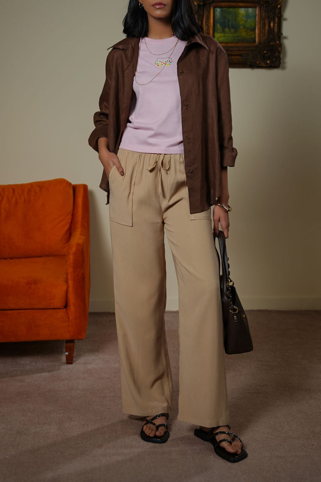 BEIGE LONG PANTS