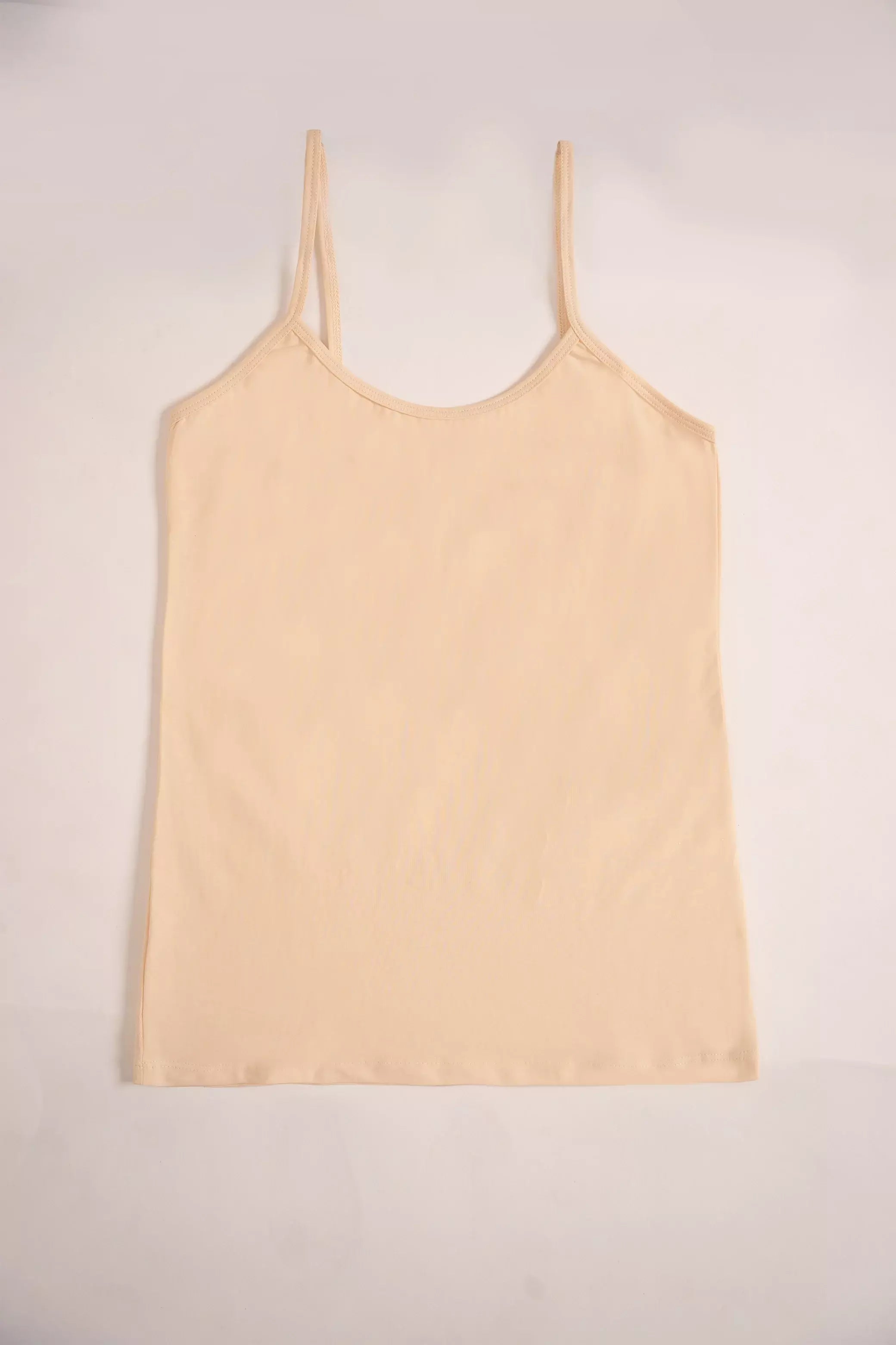 BEIGE BASIC COTTON CAMISOLE
