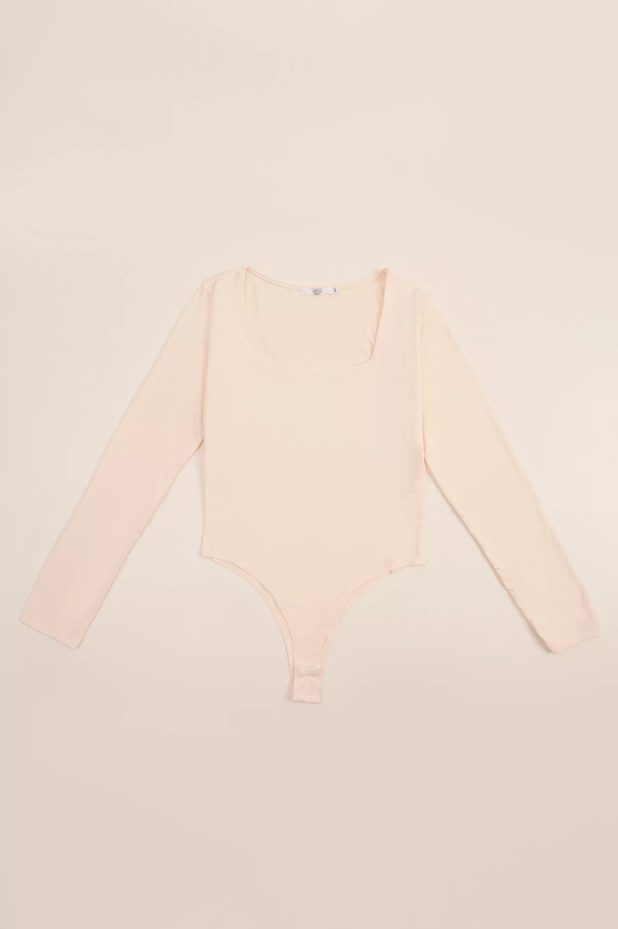 CREAM SQUARE NECK BODYSUIT