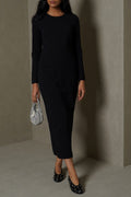 BLACK TAILORED SLIM FIT DRESS
