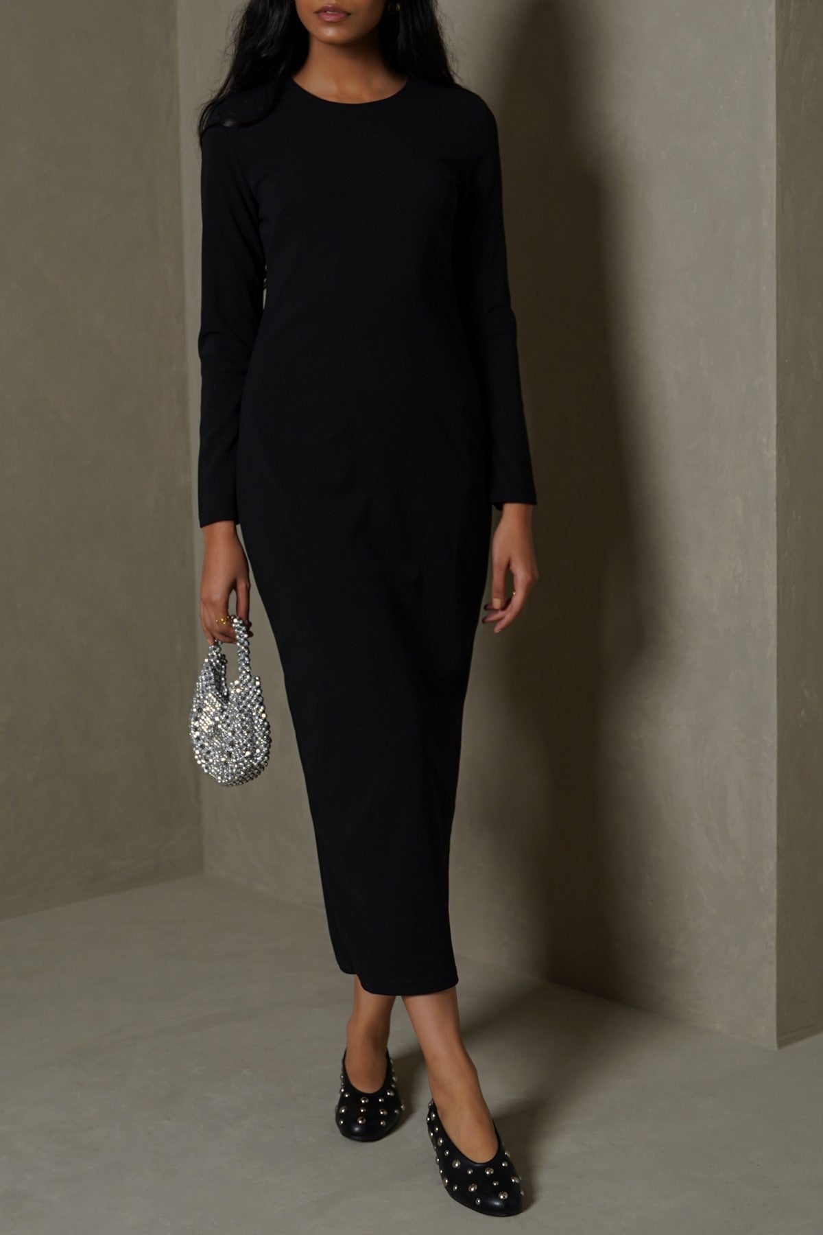 BLACK TAILORED SLIM FIT DRESS