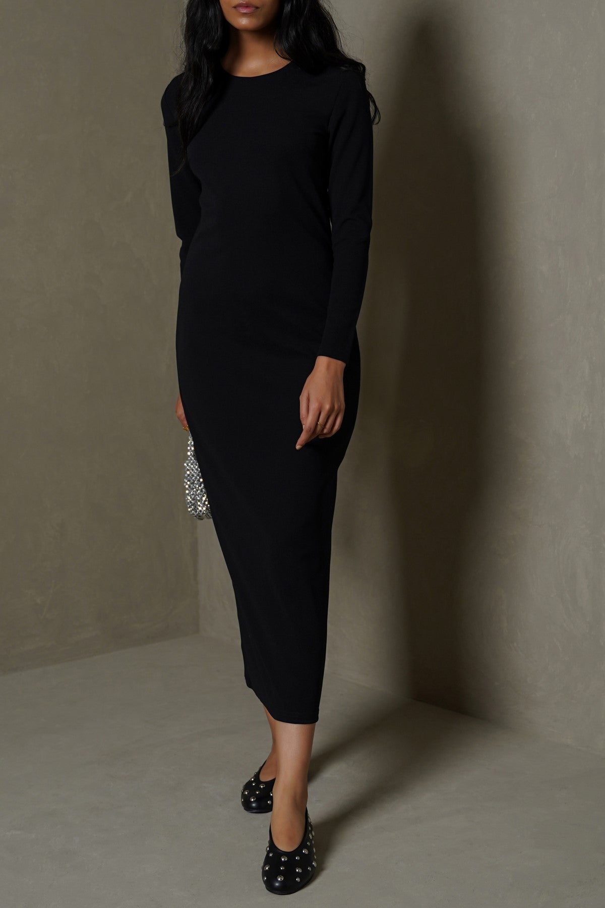 BLACK TAILORED SLIM FIT DRESS
