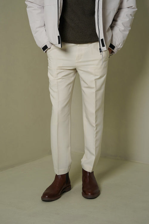 CREAM CLASSIC SUIT TROUSERS