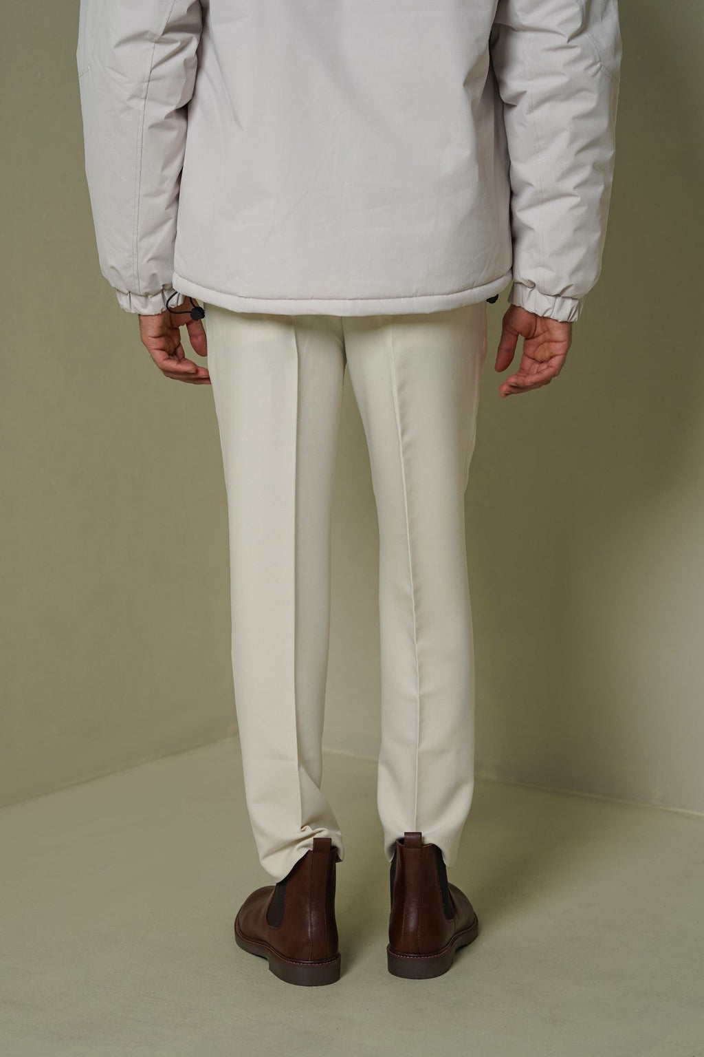 CREAM CLASSIC SUIT TROUSERS