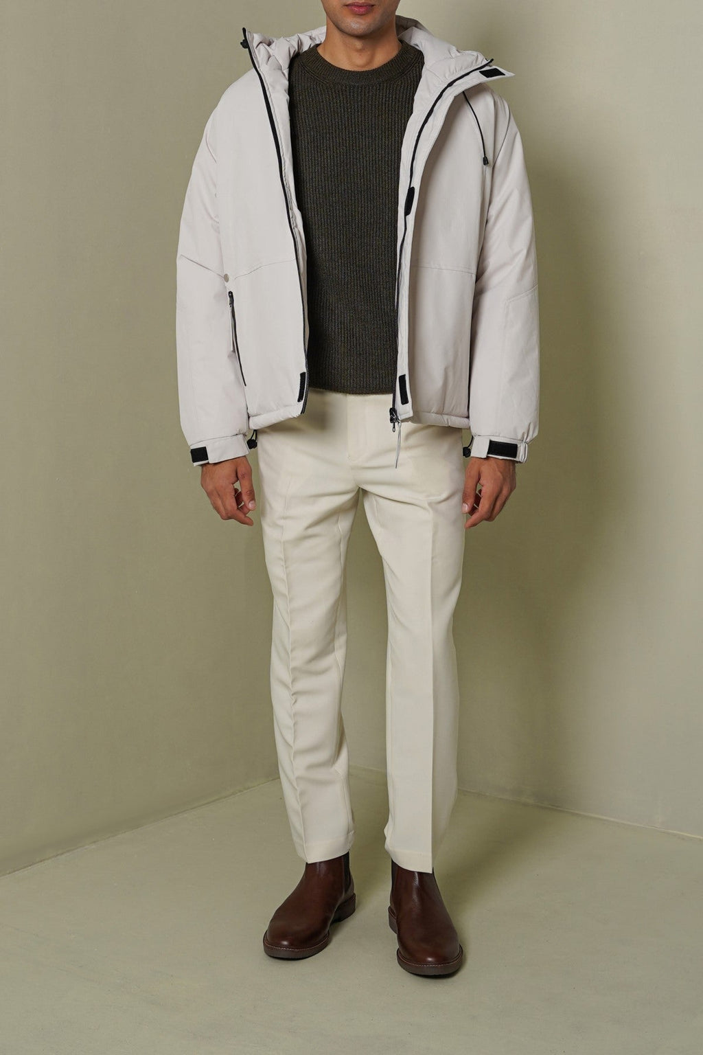CREAM CLASSIC SUIT TROUSERS