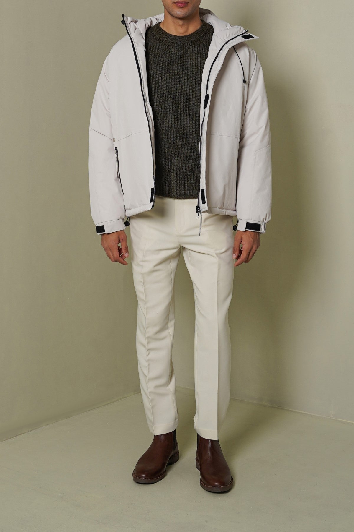 CREAM CLASSIC SUIT TROUSERS