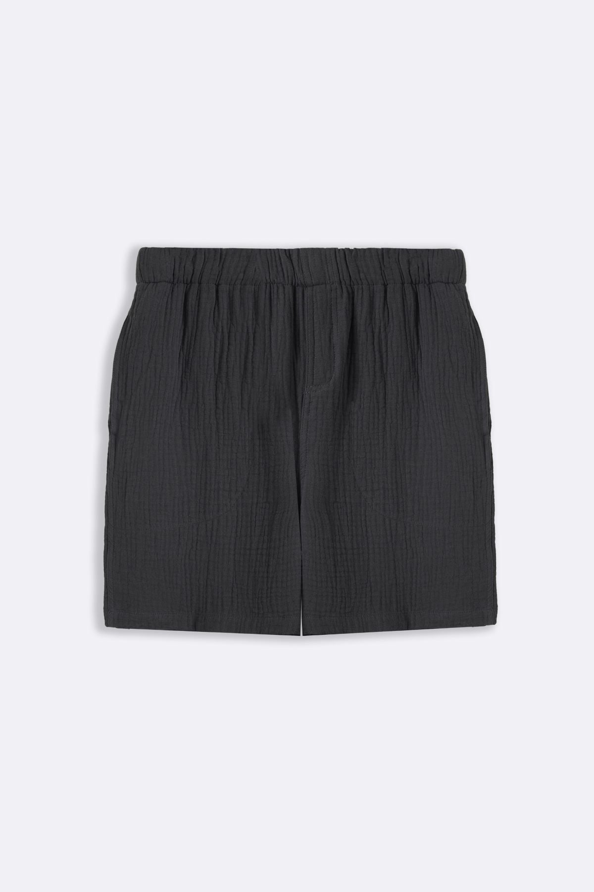CHARCOAL MUSLIN SHORTS