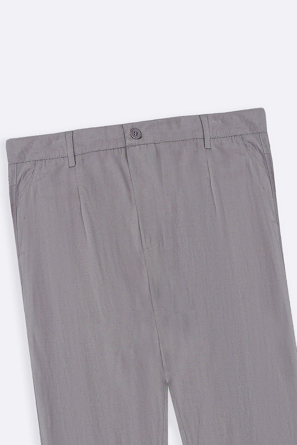 LIGHT GREY TURN-UP PANTS