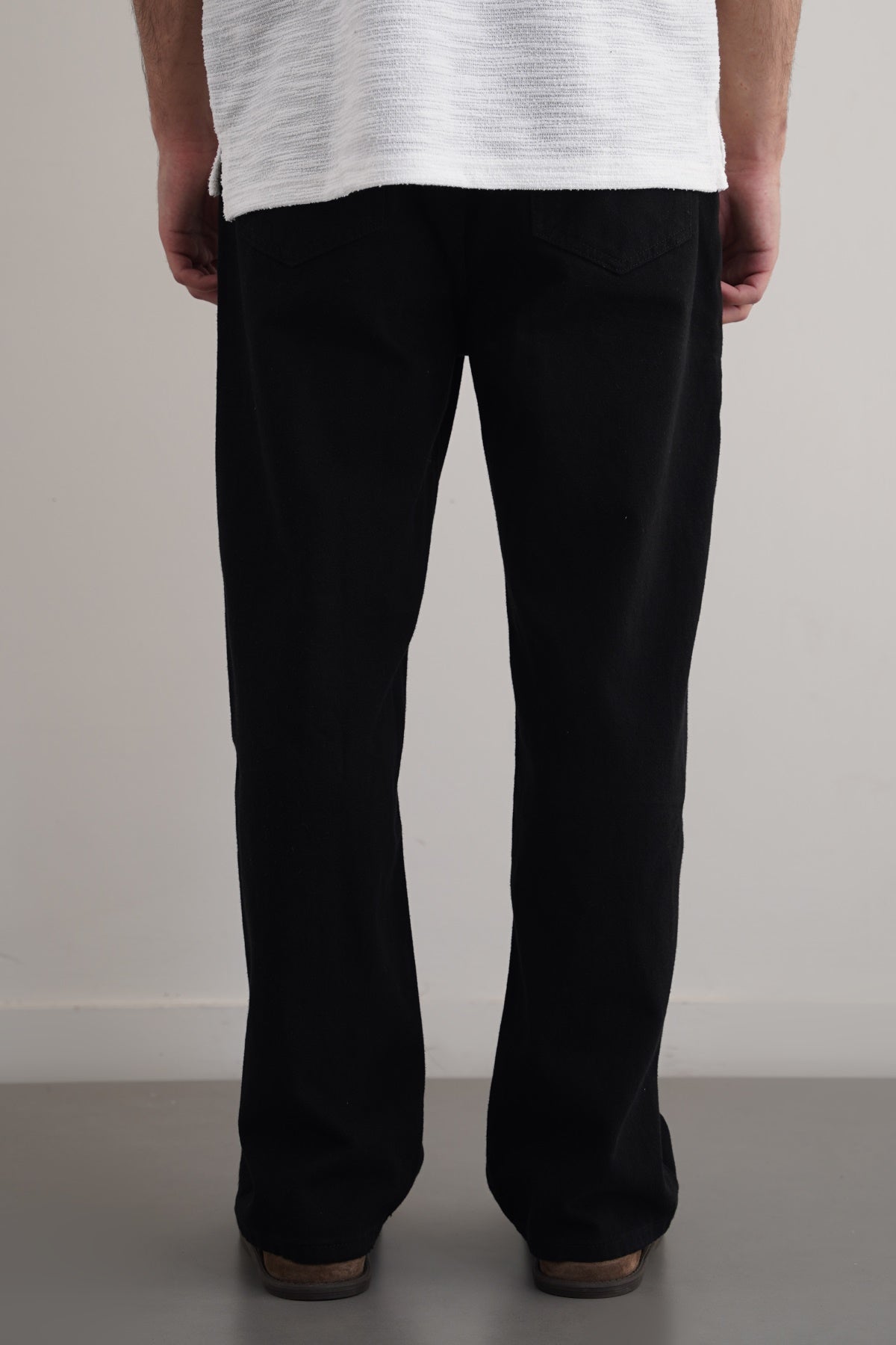 BLACK WIDE LEG JEANS