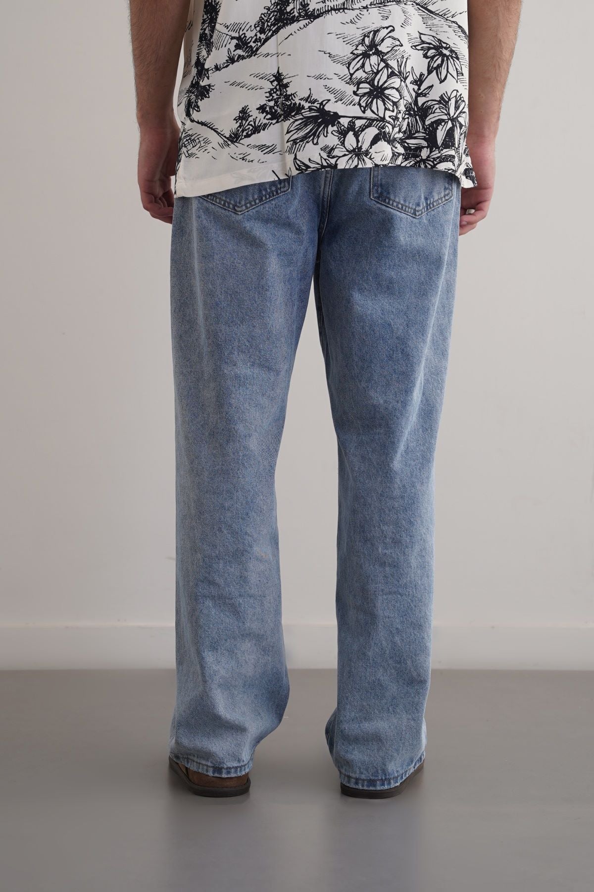 BLUE WIDE LEG JEANS