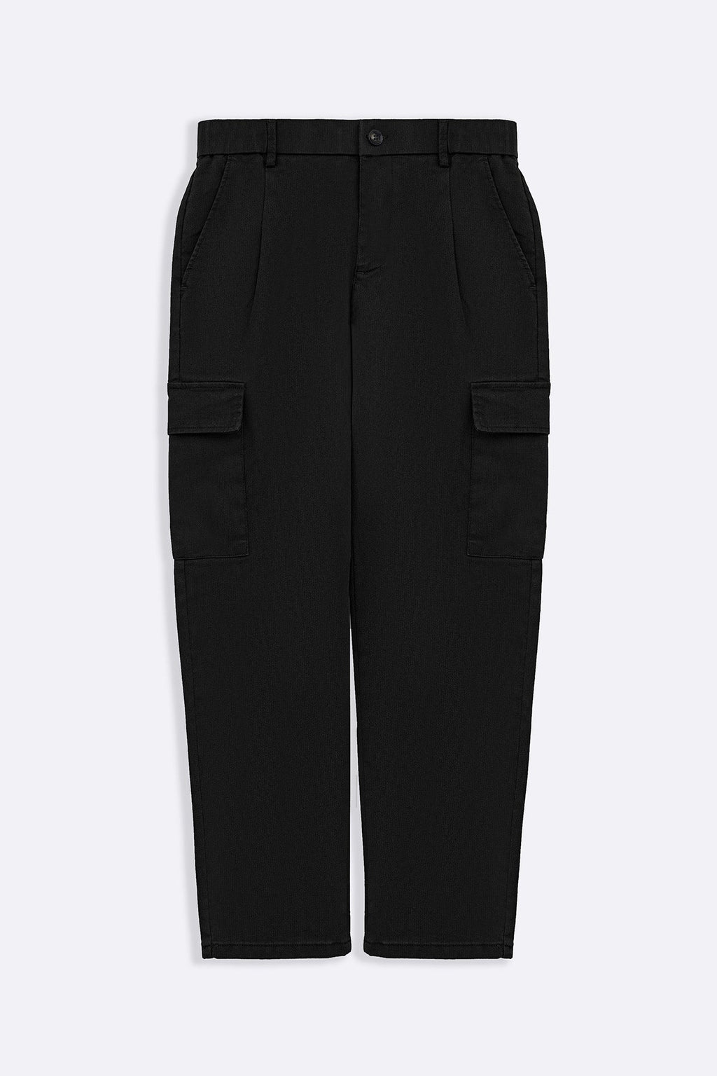 BLACK EASY TAPERED CARGOS