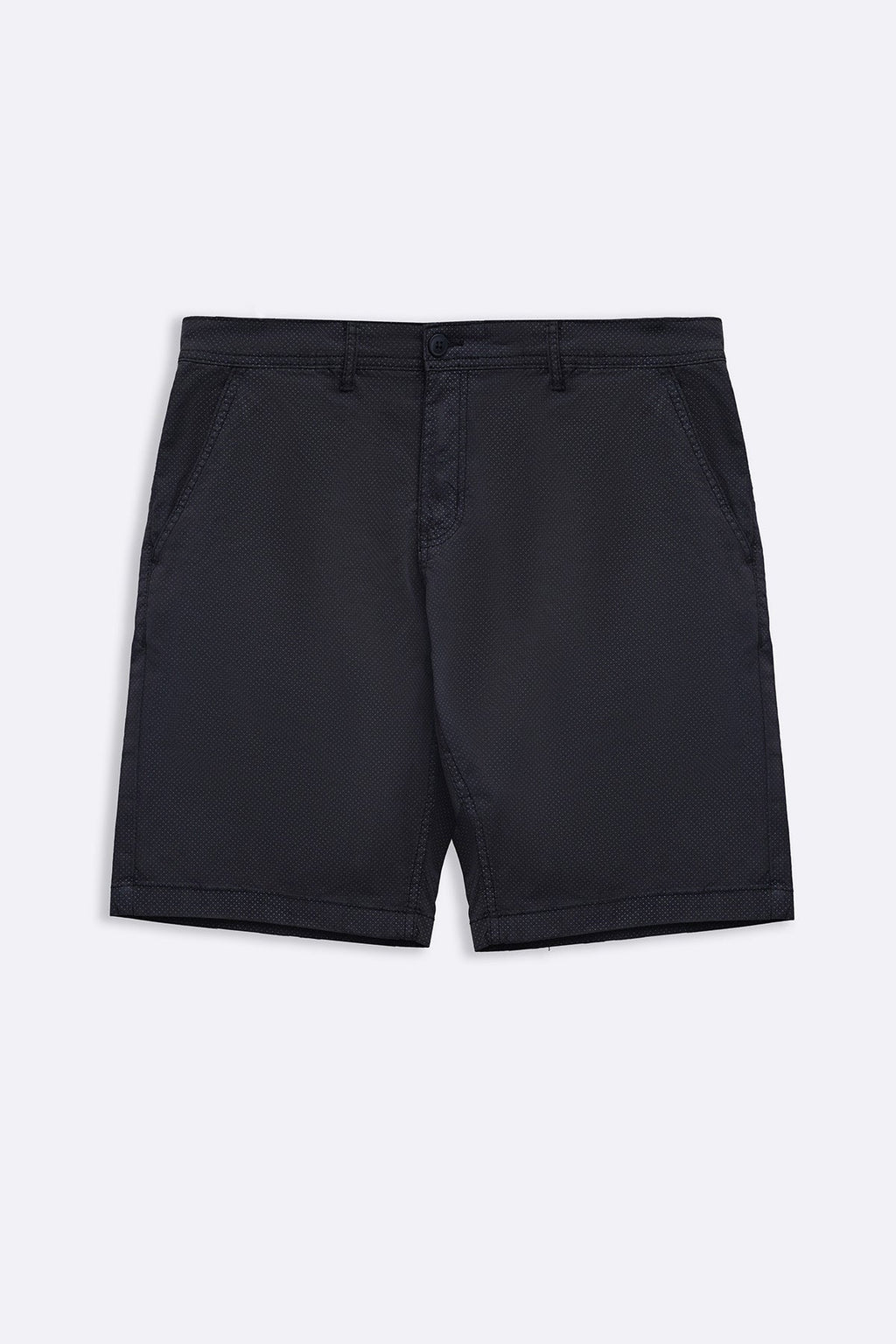 BLACK PRINTED CHINO SHORTS
