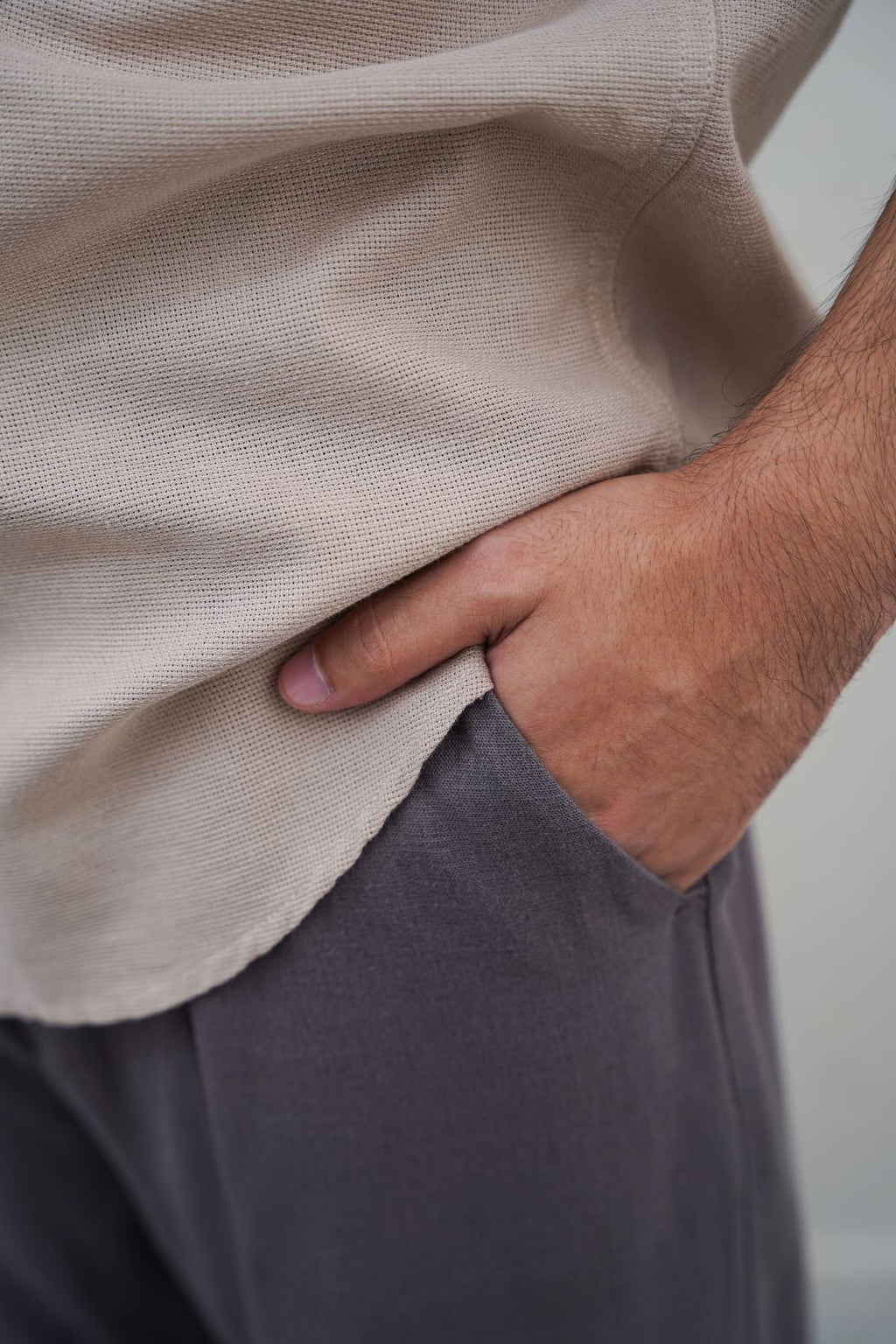 DARK GREY RELAXED TROUSERS