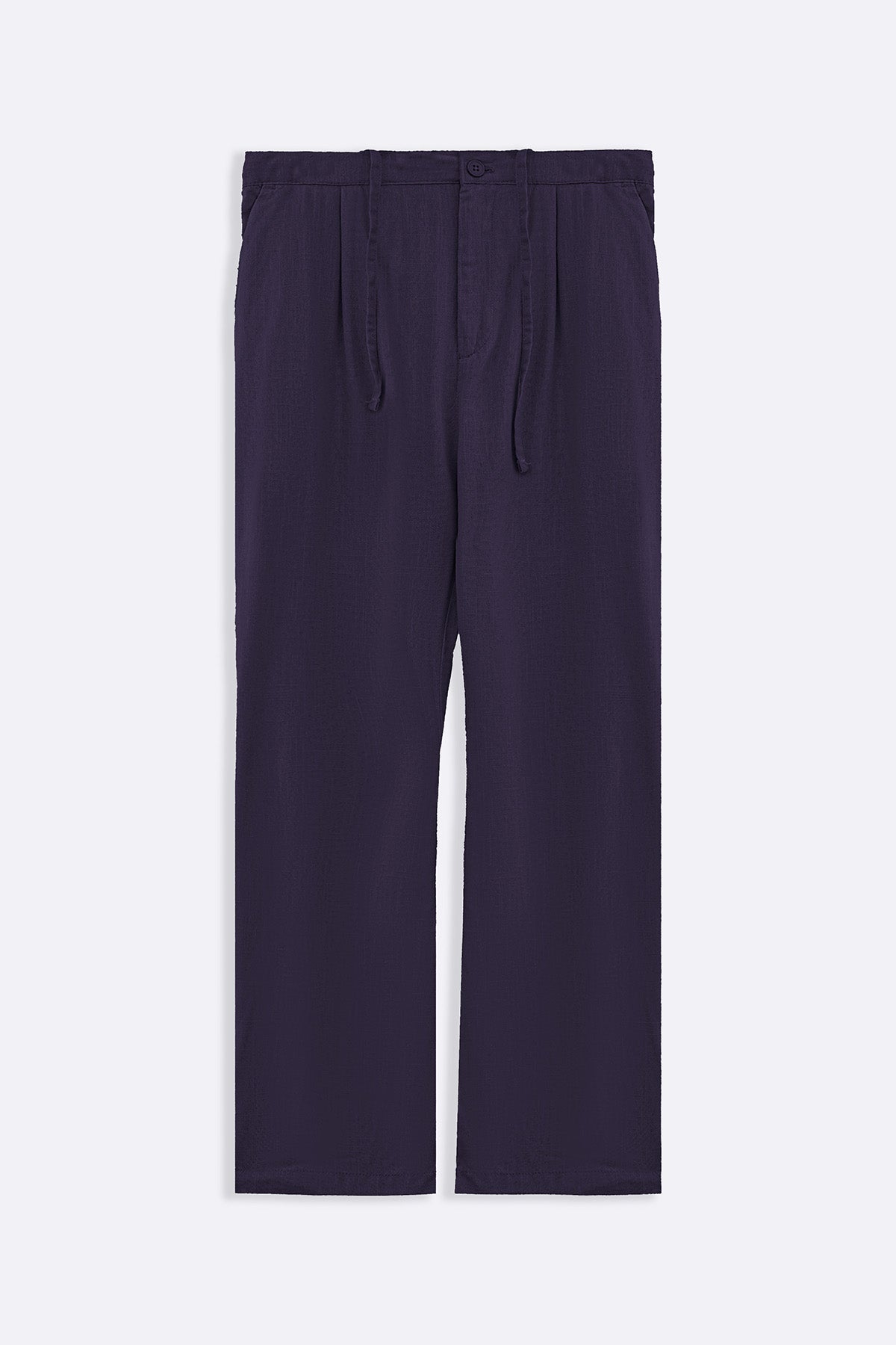 MELANGE NAVY RELAXED TROUSERS
