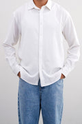 WHITE SEERSUCKER BUTTON DOWN SHIRT