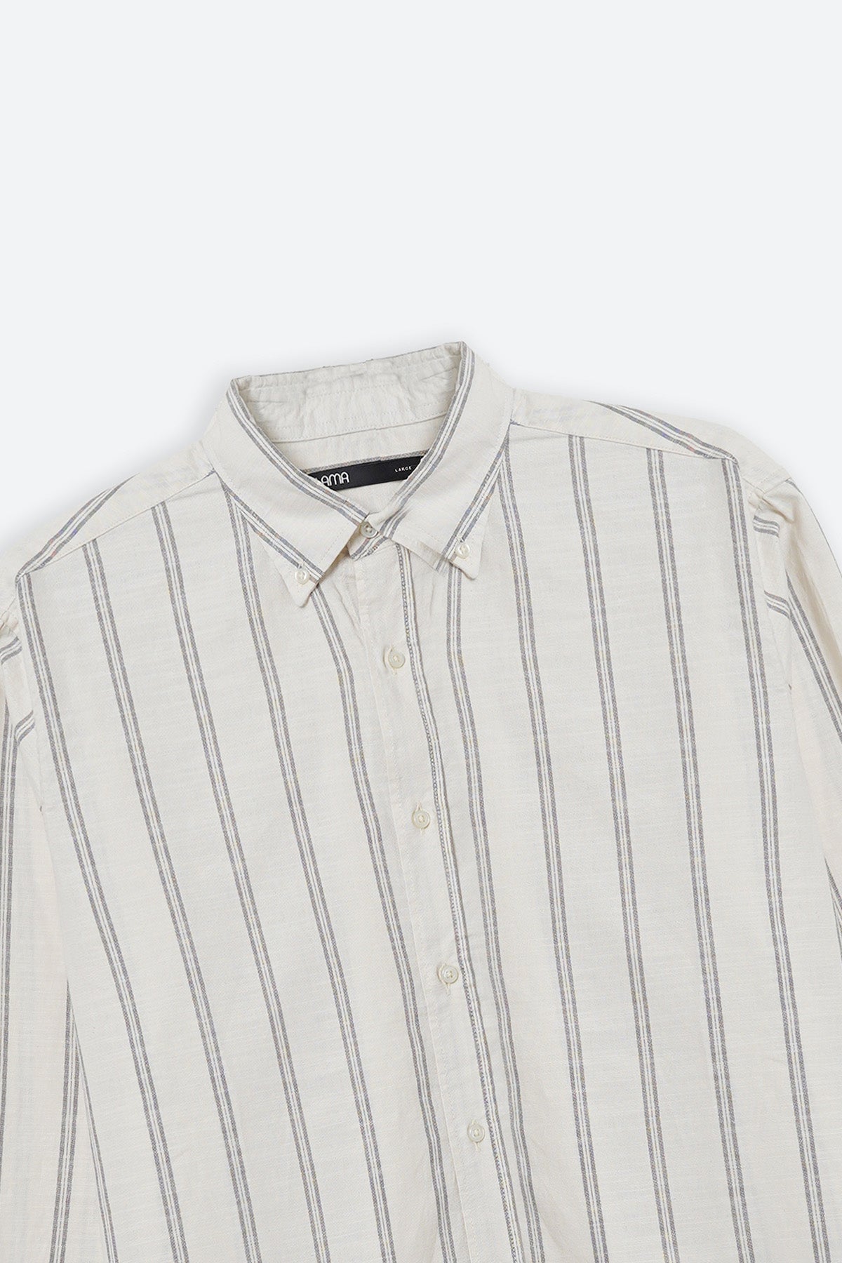 ECRU STRIPED COTTON SHIRT