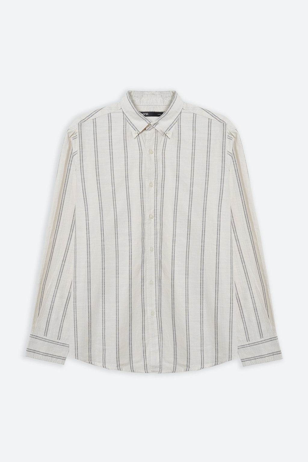 ECRU STRIPED COTTON SHIRT
