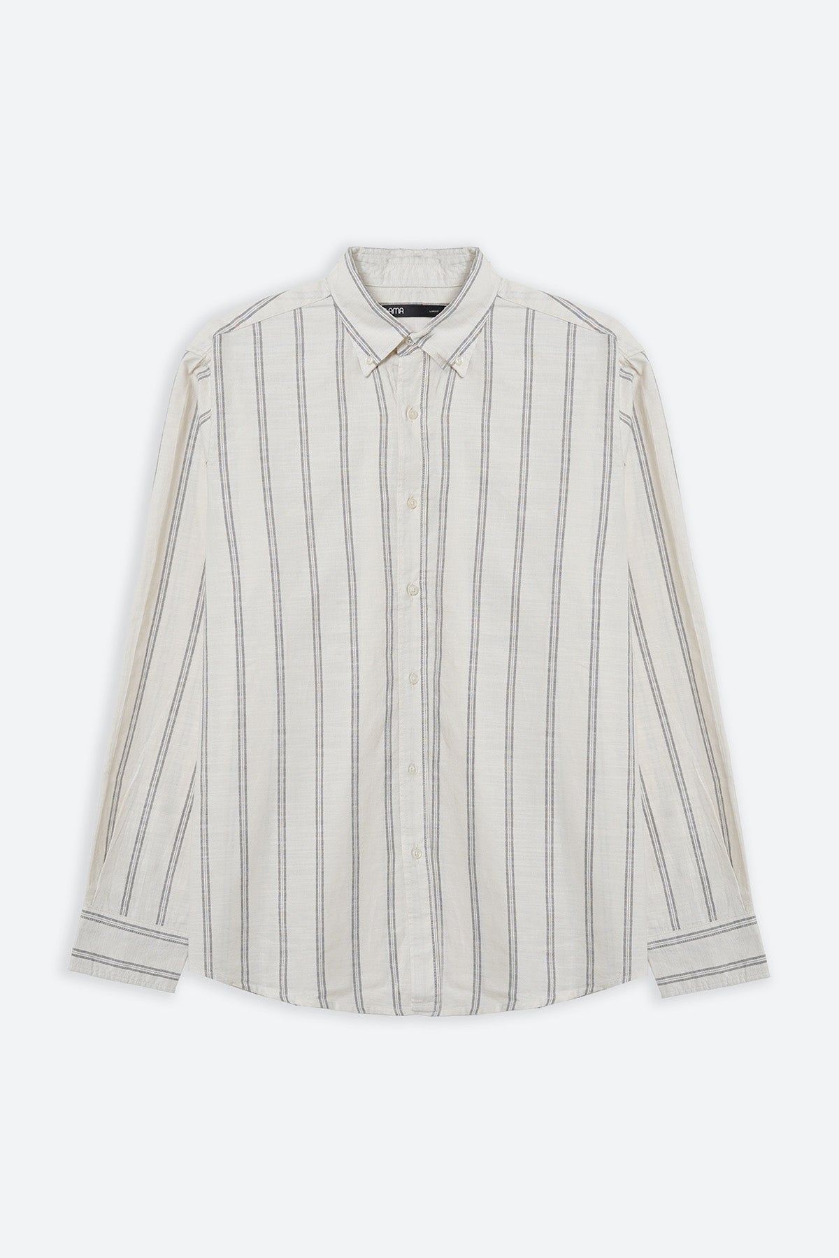 ECRU STRIPED COTTON SHIRT