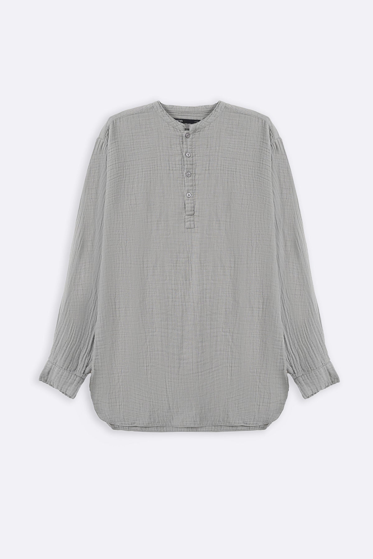 GREY MUSLIN LONG SHIRT