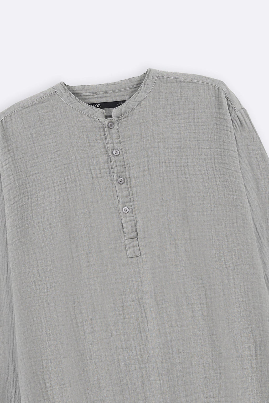 GREY MUSLIN LONG SHIRT
