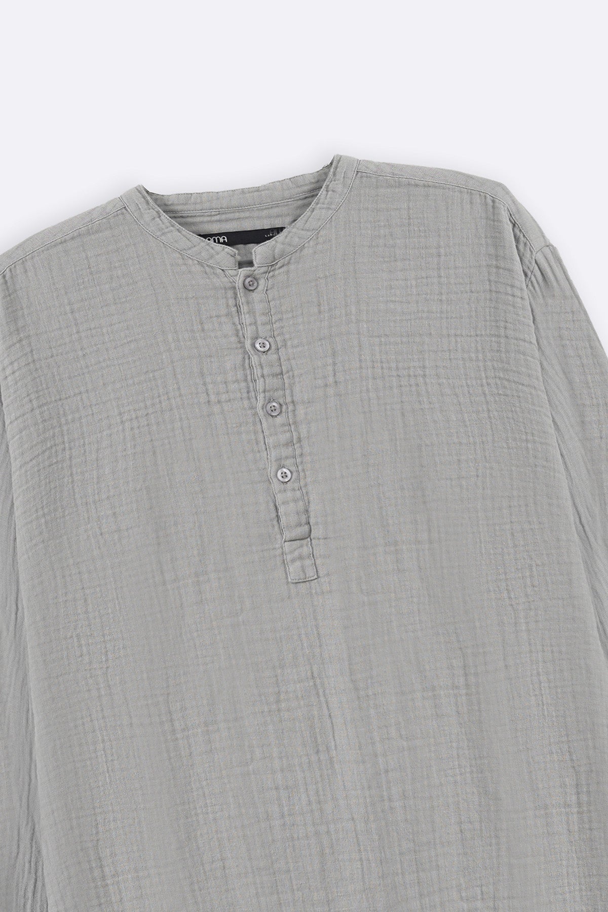 GREY MUSLIN LONG SHIRT