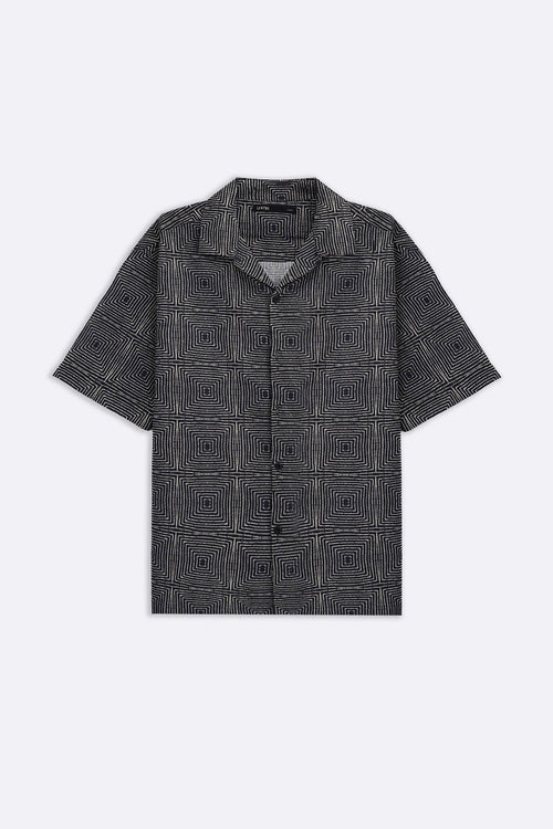BLACK BATIK SAFARI SHIRT