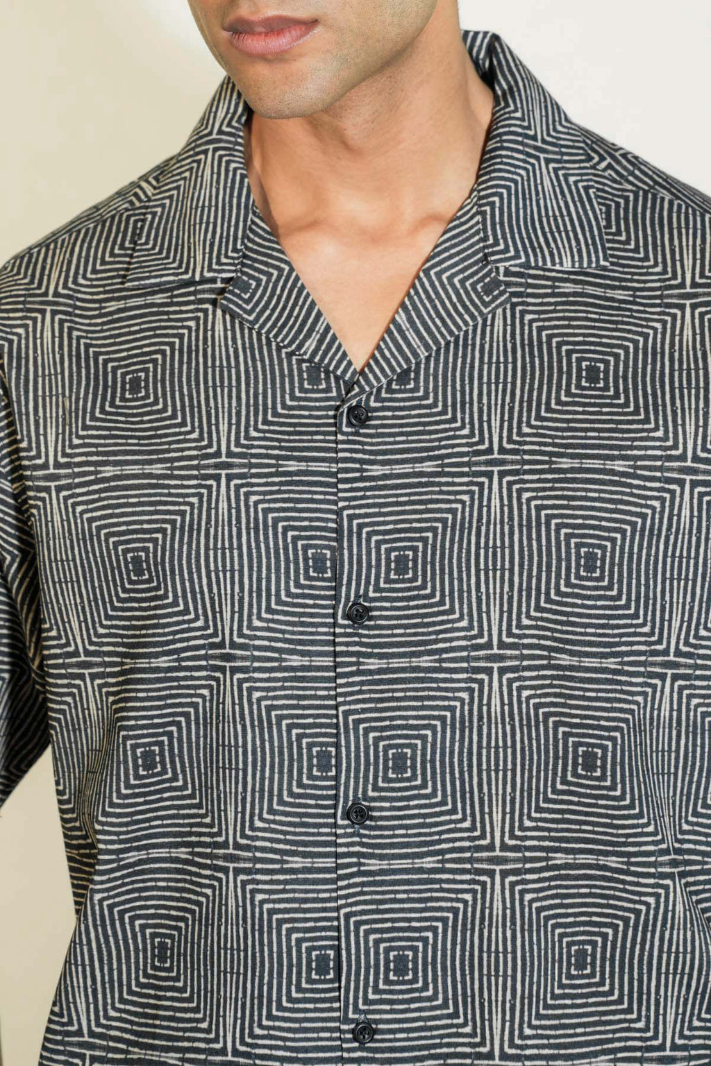 BLACK BATIK SAFARI SHIRT