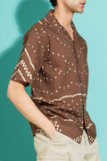BROWN BANDHNI SAFARI SHIRT