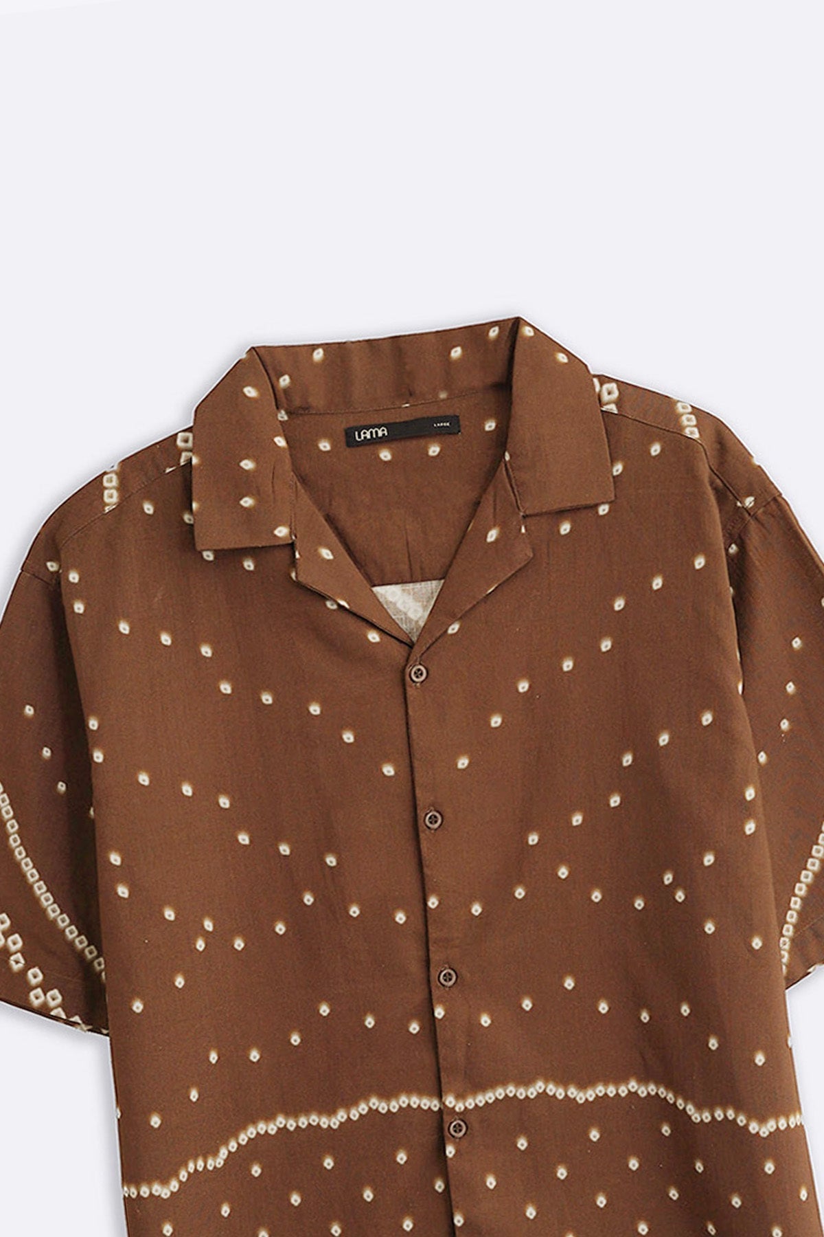 BROWN BANDHNI SAFARI SHIRT