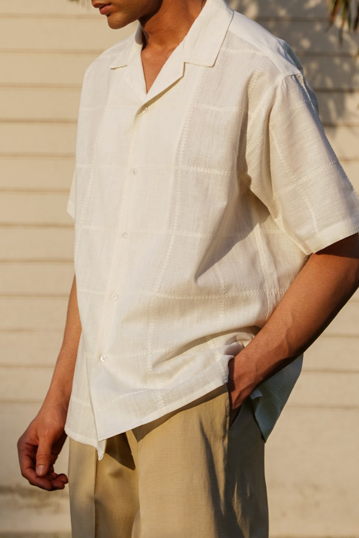 OFF WHITE GALLE EMBROIDERED SHIRT