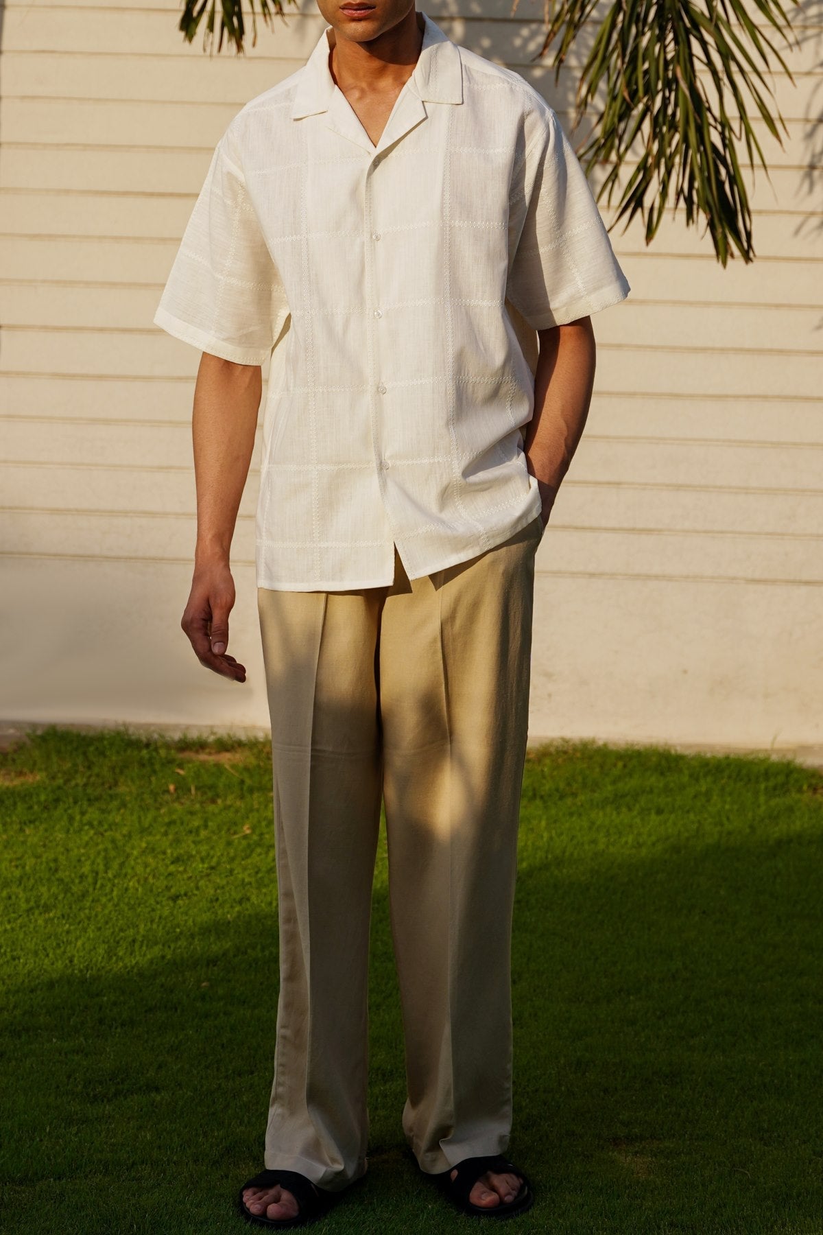 OFF WHITE GALLE EMBROIDERED SHIRT