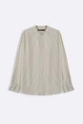 ECRU MANDARIN COLLAR SHIRT
