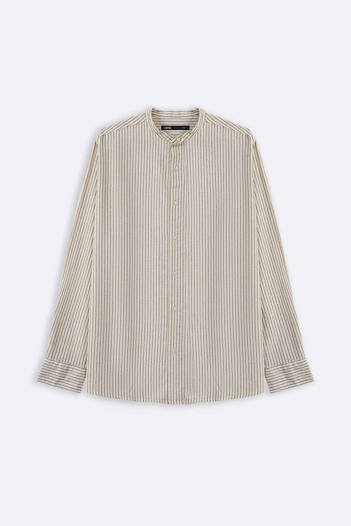 ECRU MANDARIN COLLAR SHIRT