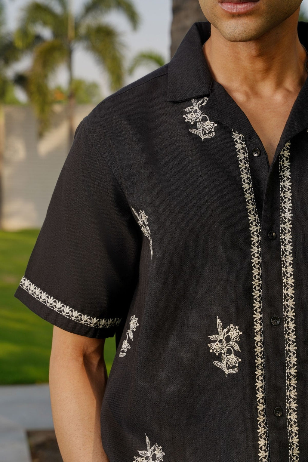 BLACK COLOMBO RESORT SHIRT