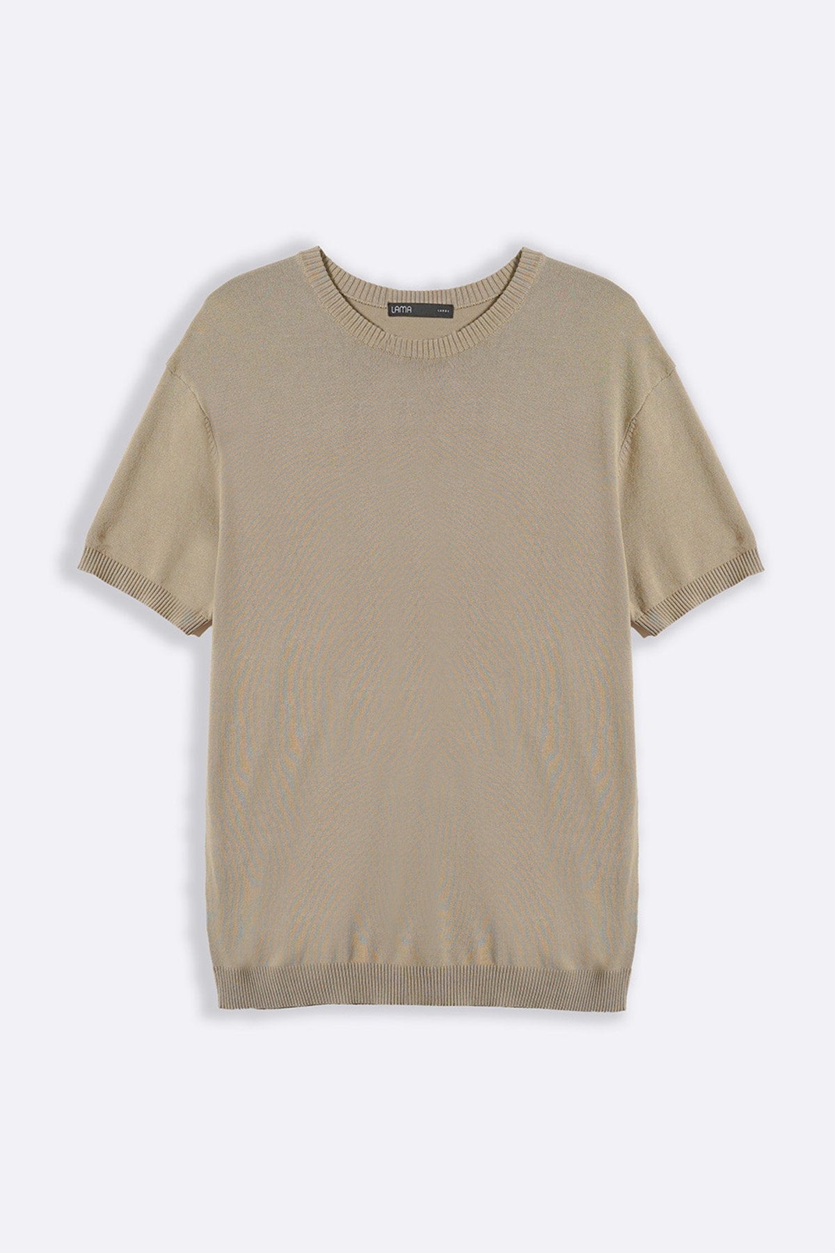 SAND VISCOSE KNIT TEE