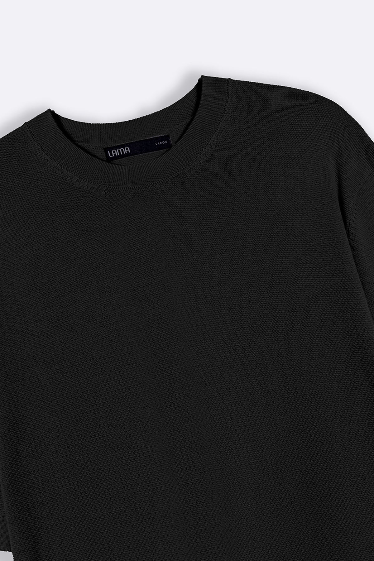 BLACK SNUG KNIT TEE