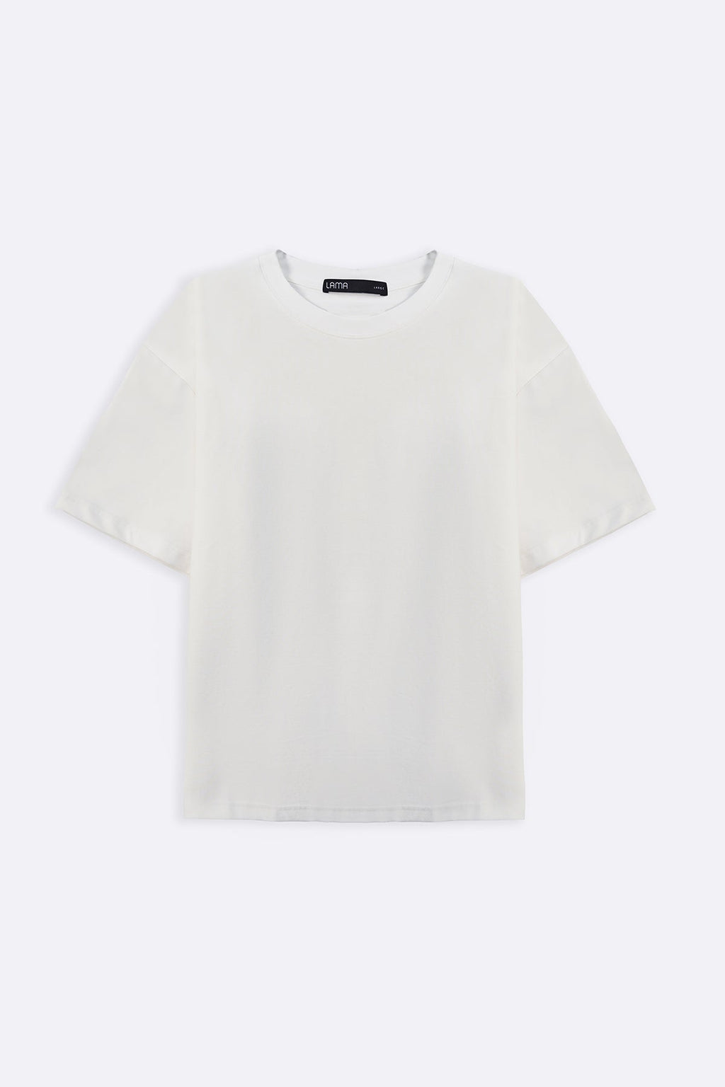 WHITE TEXTURED KNITTED CREW
