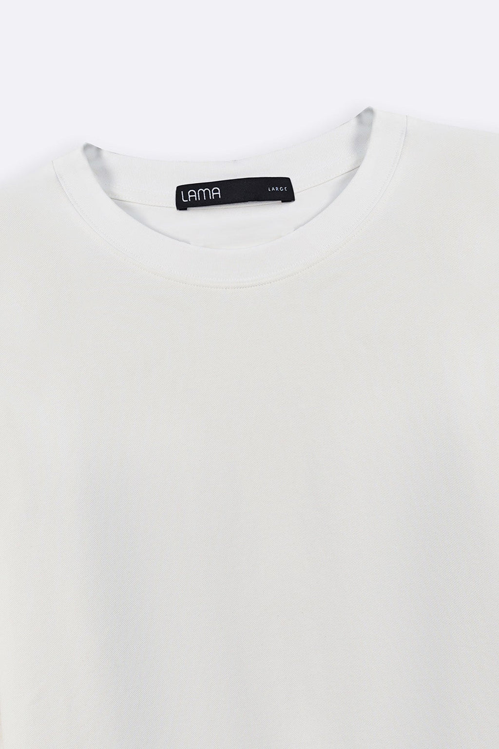 WHITE TEXTURED KNITTED CREW