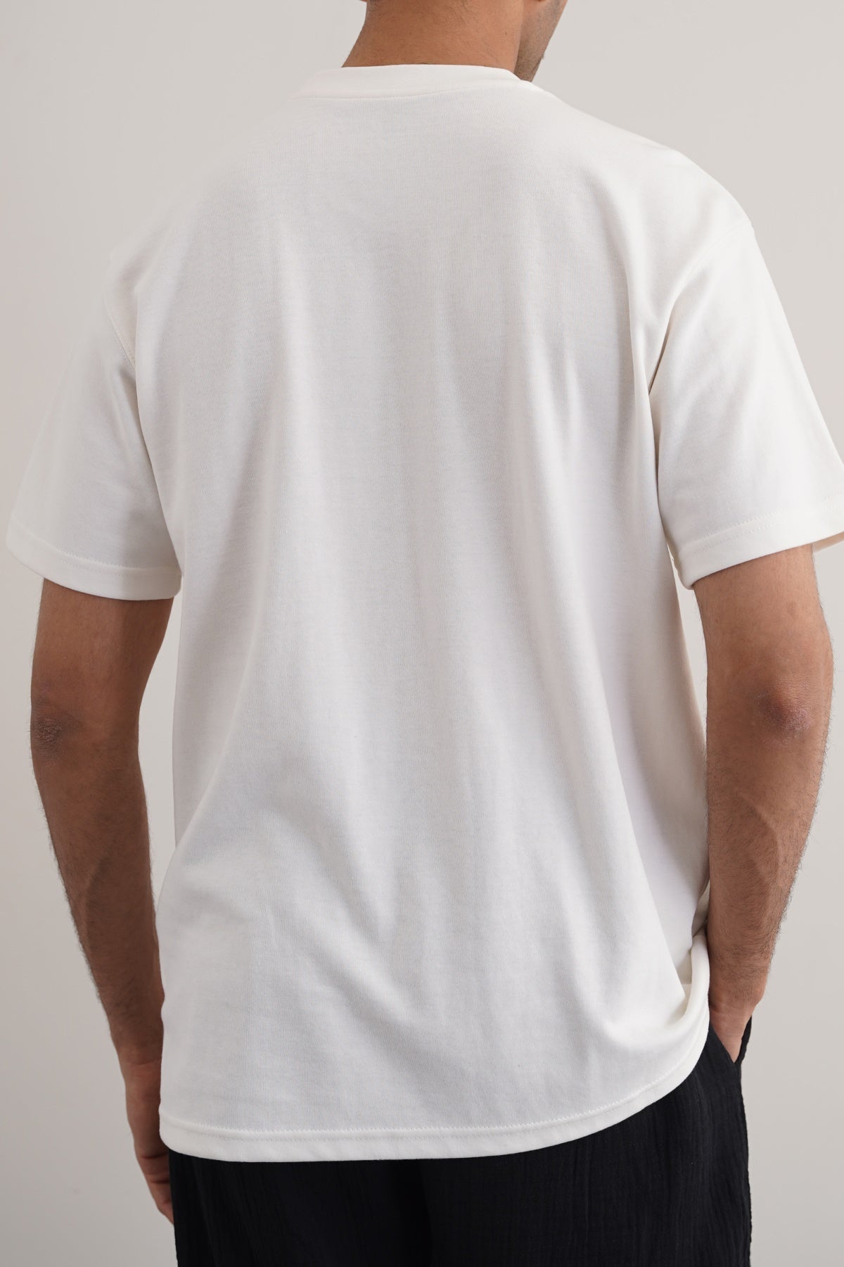 OFF WHITE INTERLOCK TEE