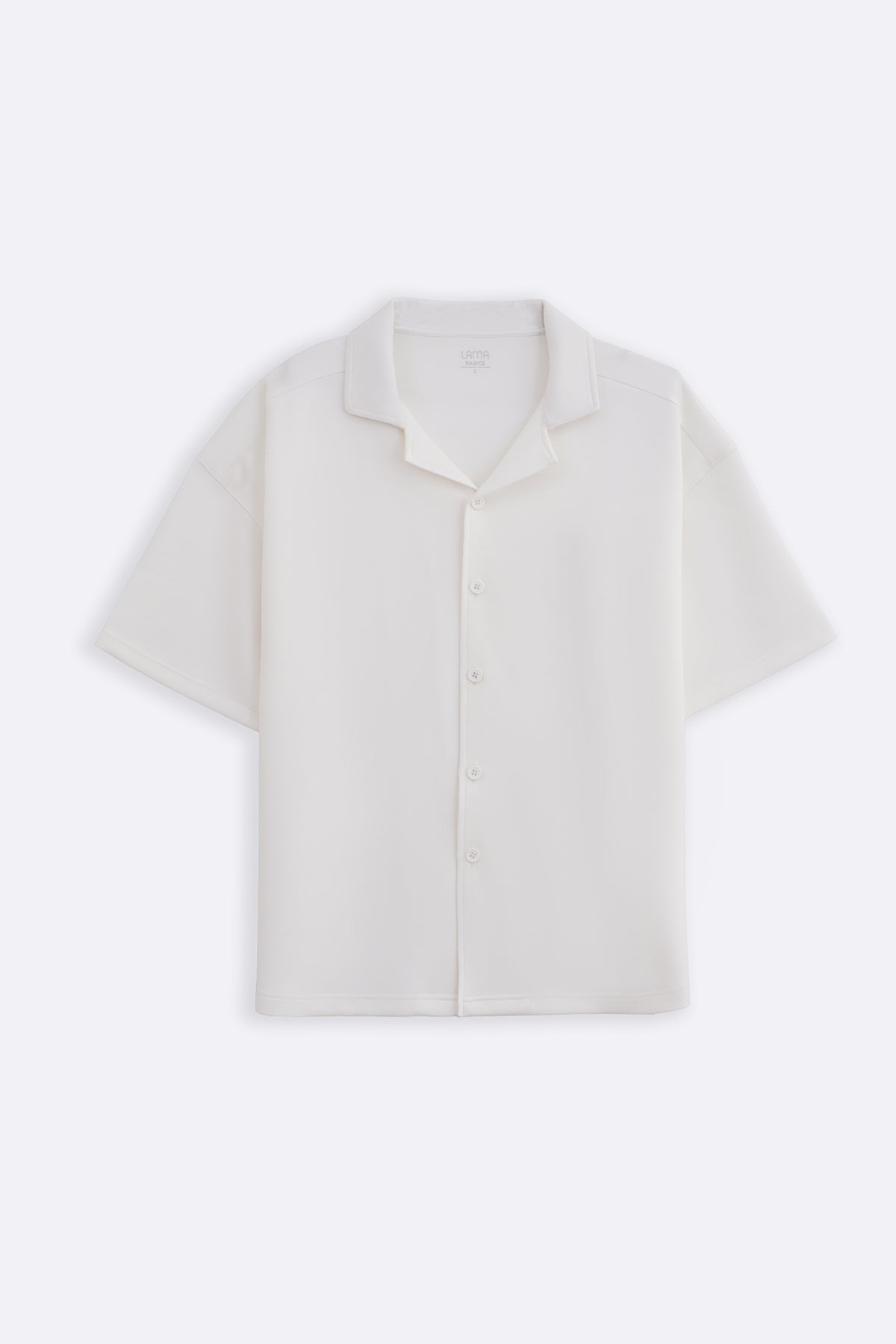 WHITE KNITTED RESORT SHIRT