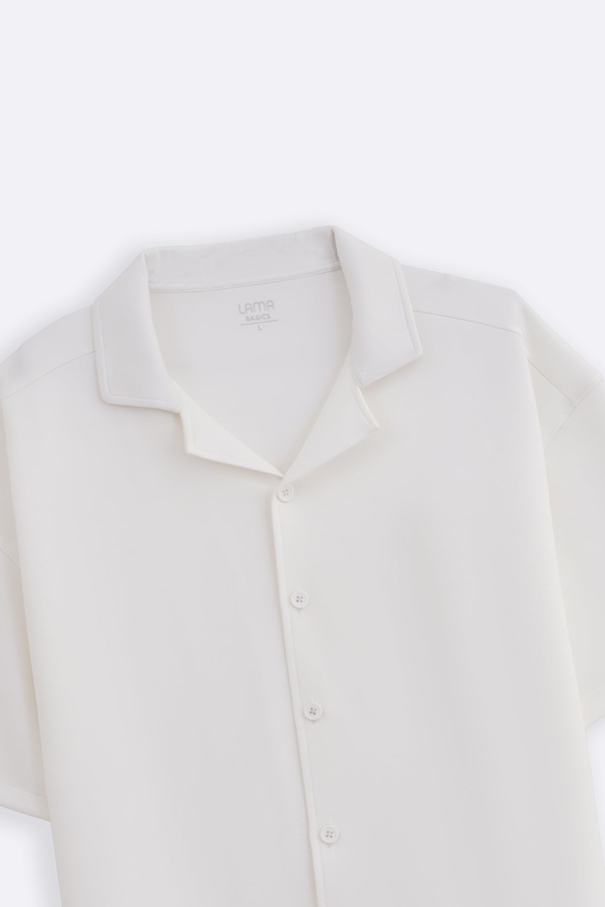 WHITE KNITTED RESORT SHIRT