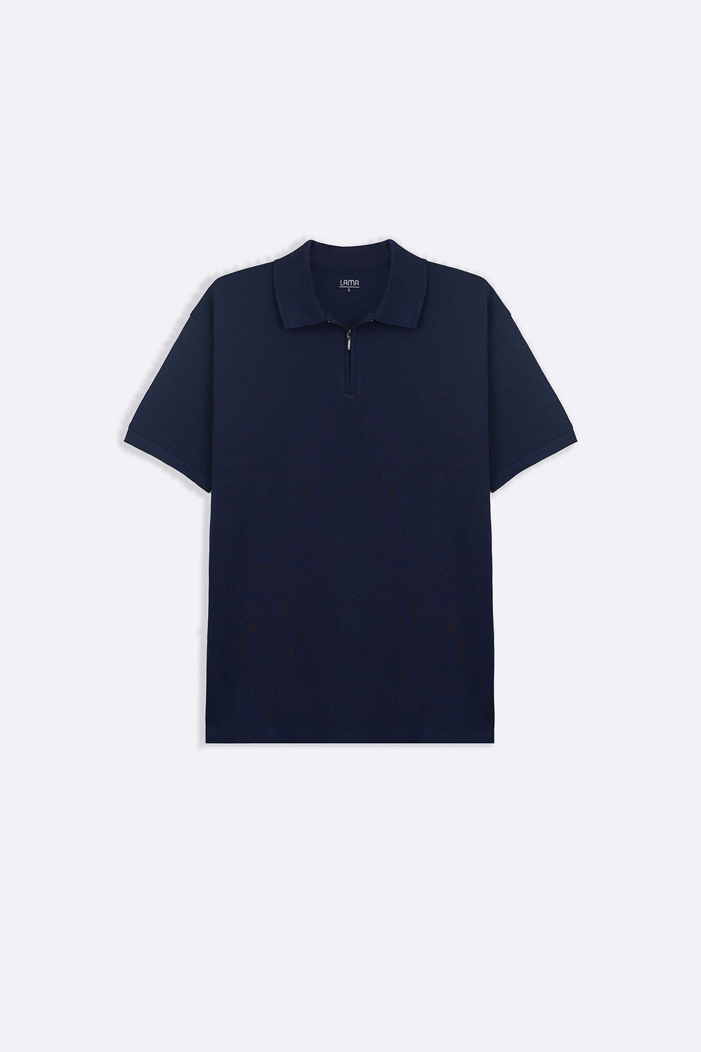 MID BLUE QUARTER ZIP POLO