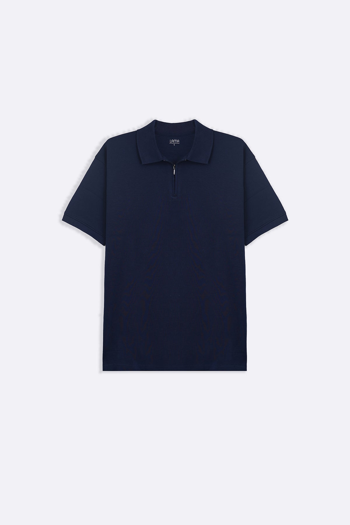 MID BLUE QUARTER ZIP POLO