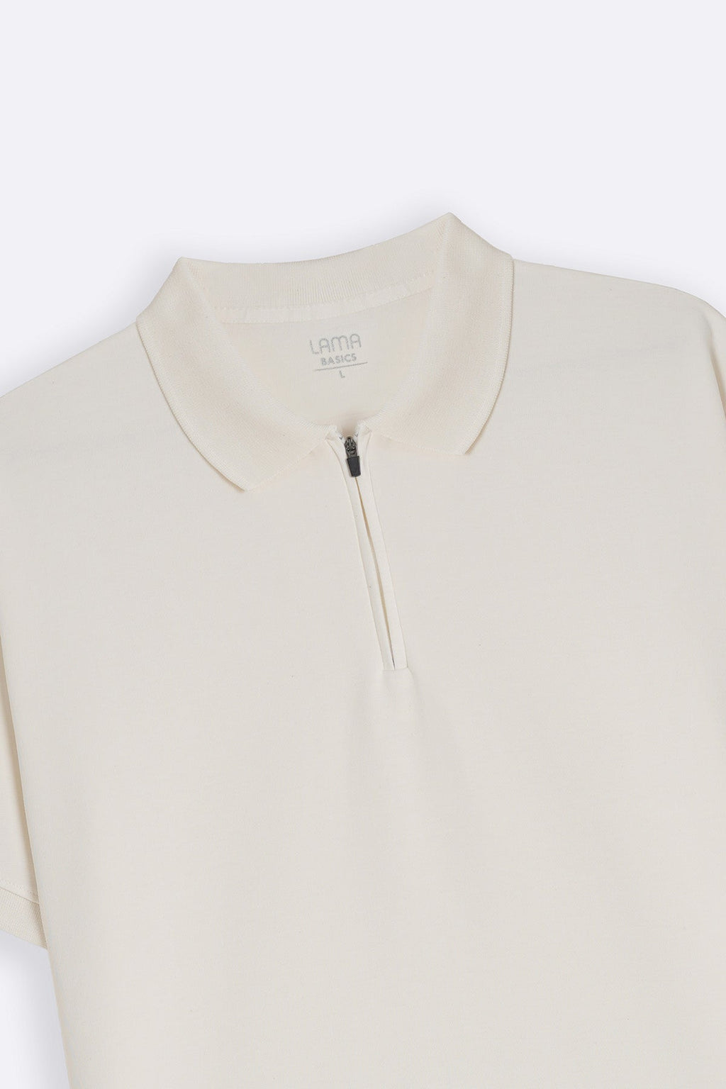 OFF WHITE QUARTER ZIP POLO