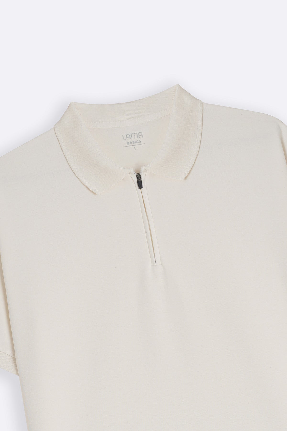 OFF WHITE QUARTER ZIP POLO
