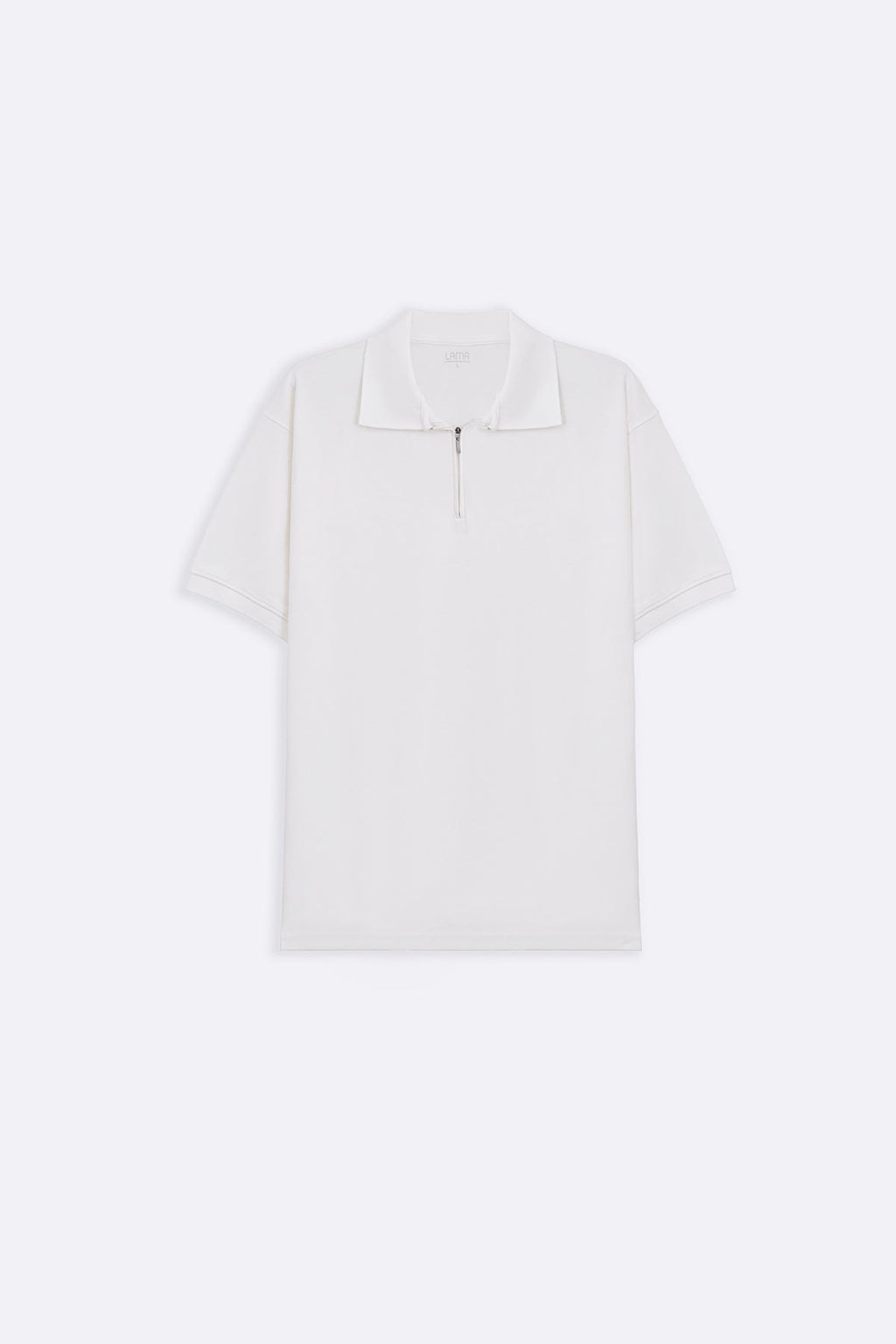 WHITE QUARTER ZIP POLO