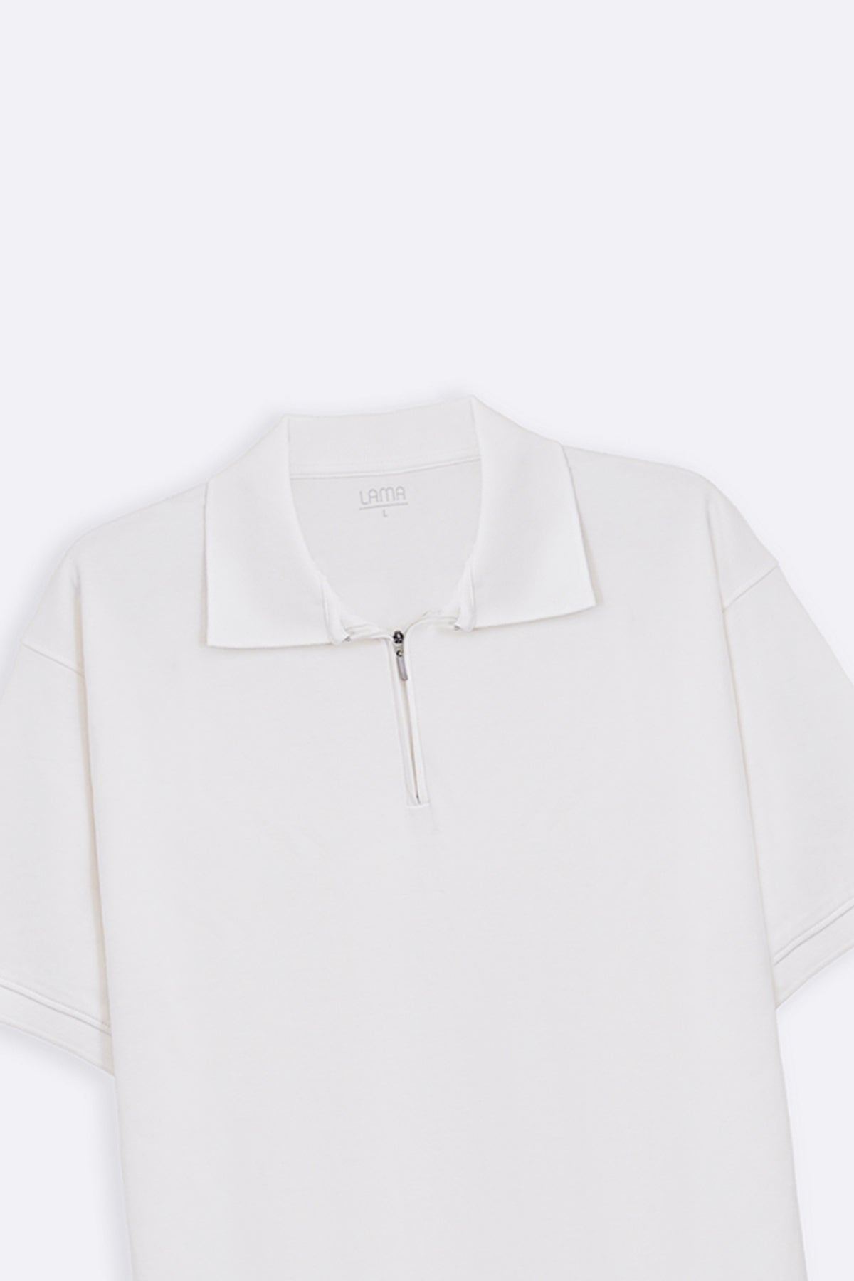 WHITE QUARTER ZIP POLO
