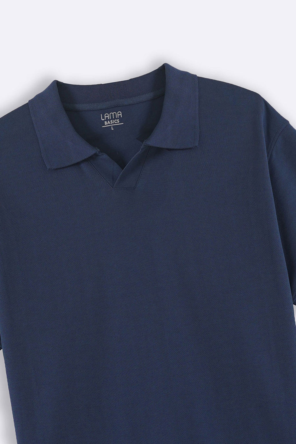 MID BLUE KNITTED POLO