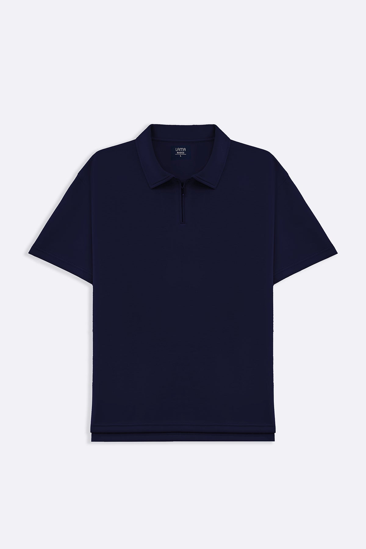 NAVY ZIPPER POLO